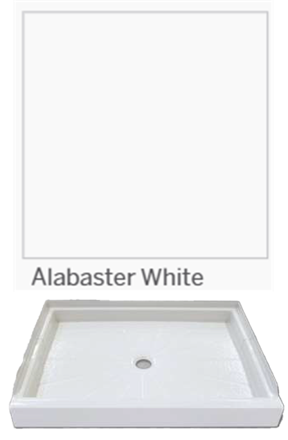 CENTER DRAIN - 4 inch - ALABASTER WHITE