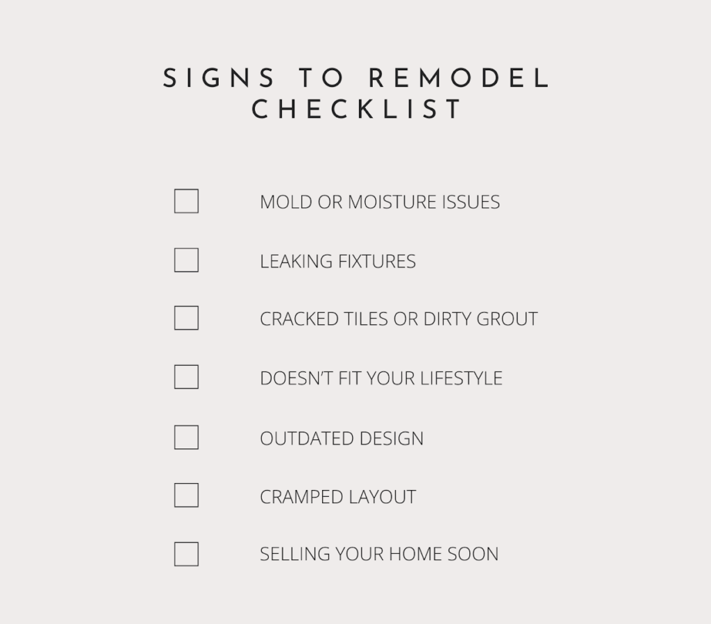 Graphic: Signs to Remodel Checklist