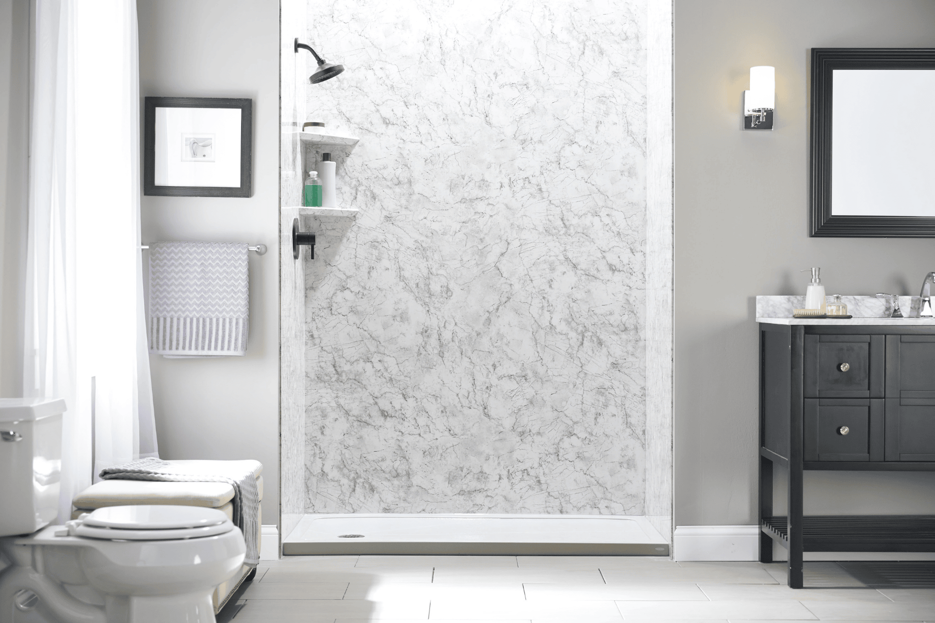 Walk-In Shower in Midnight Storm