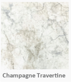 Color swatch of the Jacuzzi acrylic wall option Champagne Travertine
