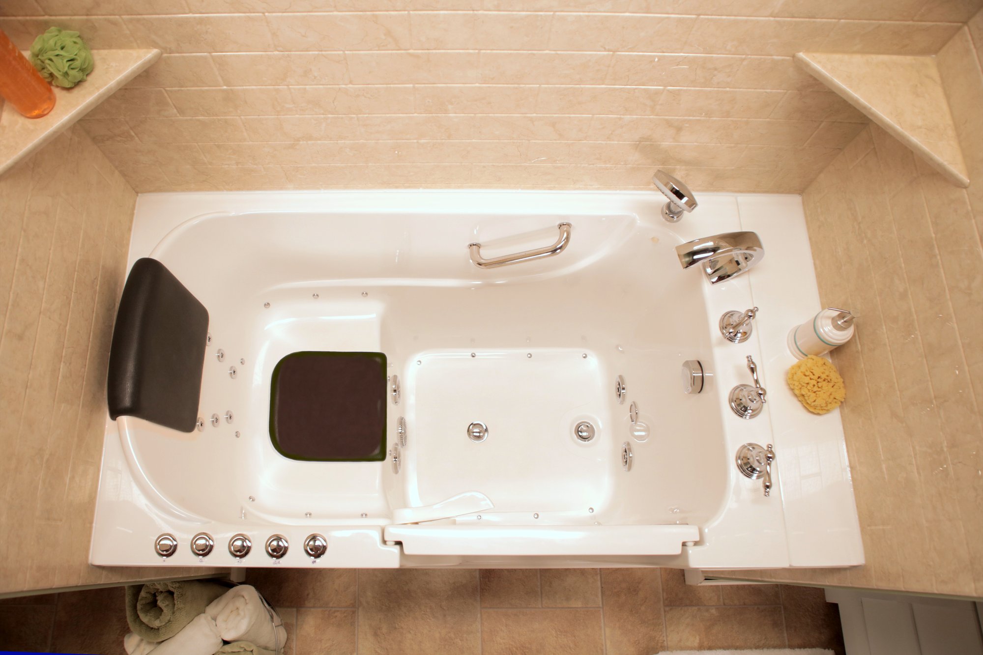 Walk-in Tub Overhead Shot No Water