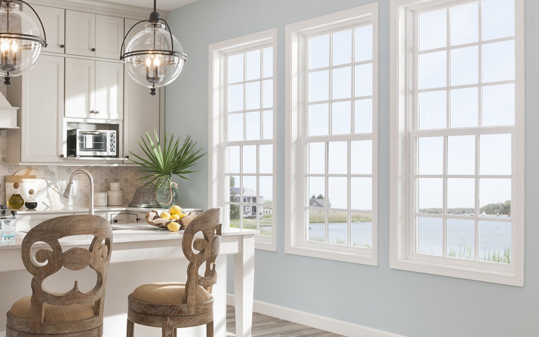 Modern kitchen with premium vinyl windows by MIWindows