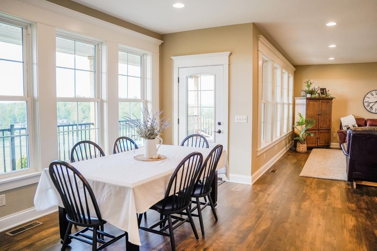 white interior cottage grid