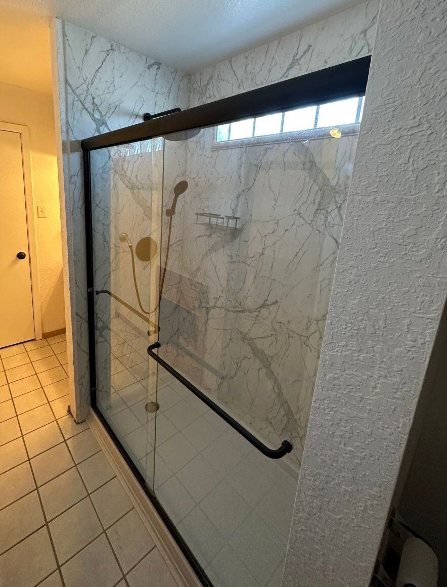 floor to ceiling shower walls